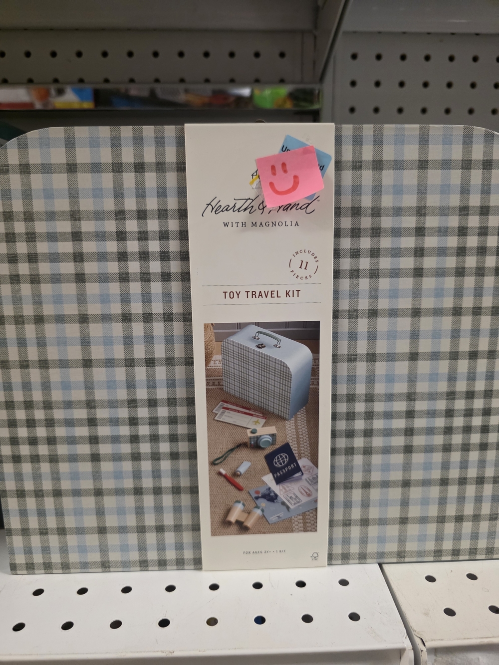 Blue Plaid Toy Travel Kit